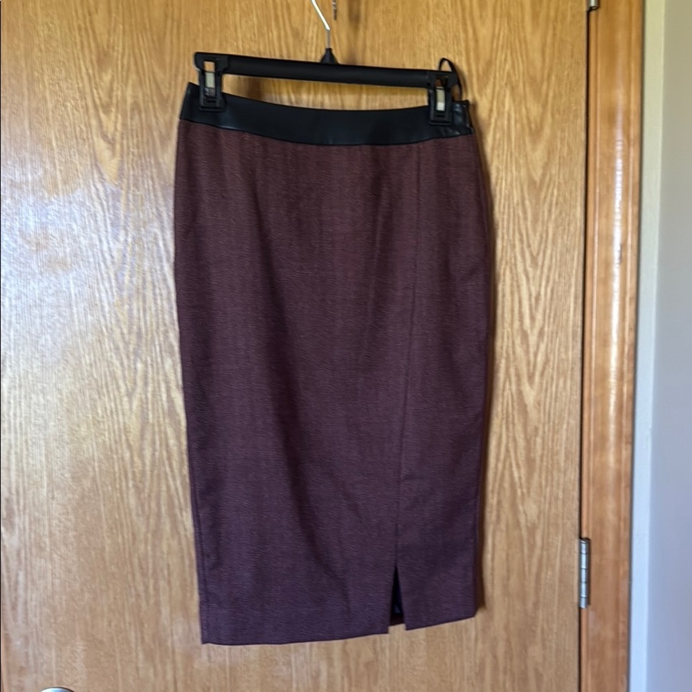 The Limited Brown Knee-Length Pencil Skirt with Slit
